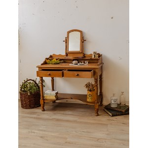 Coiffeuse vintage en bois clair n°259