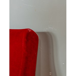 Banquette en bois et velours rouge n°133