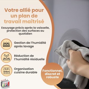 Venteo torchons microfibre cuisine haute absorption x4 - serviette de bain serpi