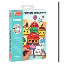 Peinture au numero gateau kawaii