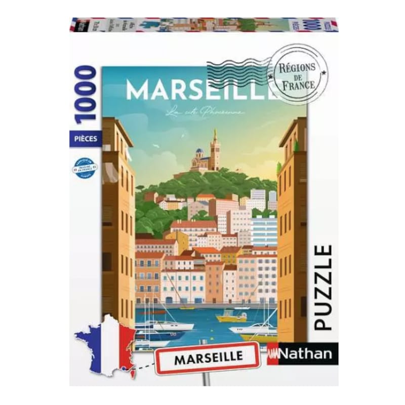 Puzzle 1000 pieces - affiche marseille