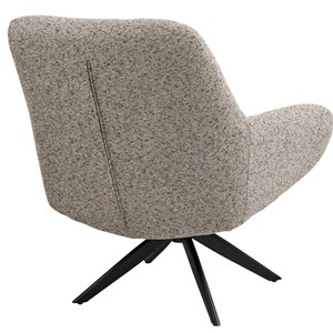 Fido-fauteuil loung pivotant en tissu chiné taupe