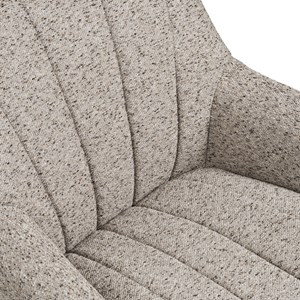 Fido-fauteuil loung pivotant en tissu chiné taupe