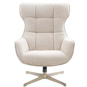Karl-fauteuil lounge pivotant en tissu beige
