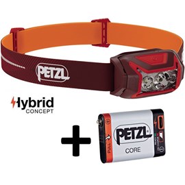Lampe frontale petzl actik core rouge