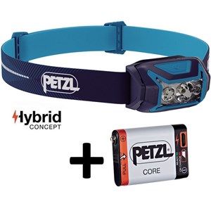 Lampe frontale petzl actik core bleue