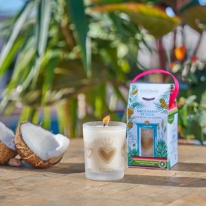 Bougie parfumée rechargeable 180g eau d'agave et coco