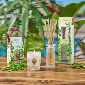 Bougie parfumée rechargeable 180g citronnelle et menthe