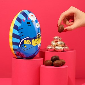 Œuf pâques noir gianduja & lait caramel