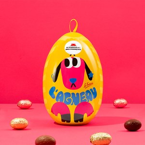 Œuf pâques noir gianduja & lait caramel