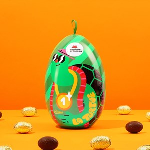 Œuf de pâques noir & gianduja feuilleté