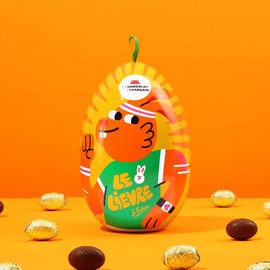 Œuf de pâques noir & gianduja feuilleté