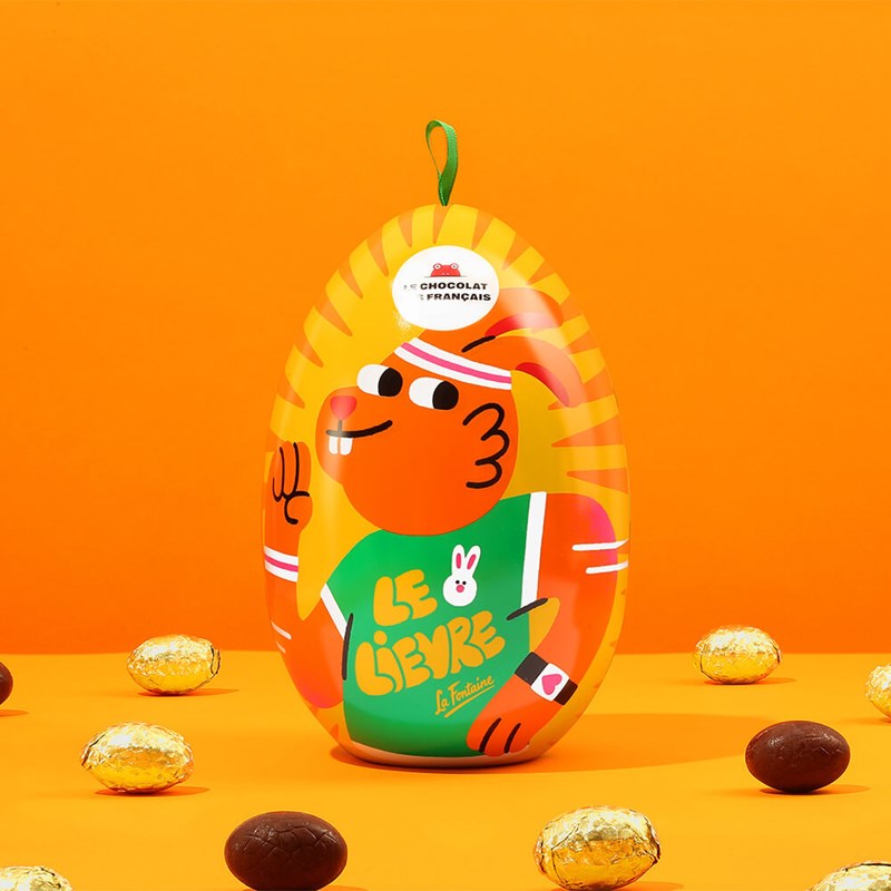 Œuf de pâques noir & gianduja feuilleté