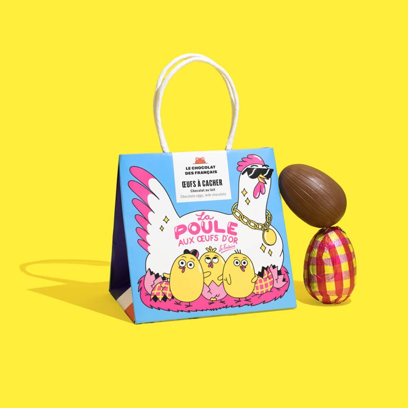 Sac de 5 œufs de pâques à cacher