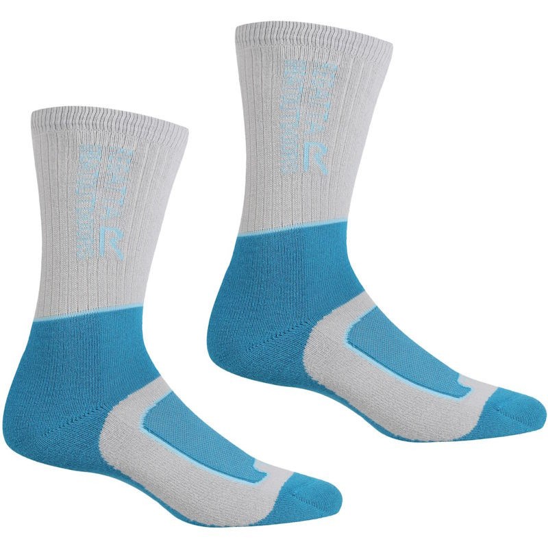 Regatta - Chaussettes de randonnée regatta ladies samaris (lot de 2 paires) gris   bleu