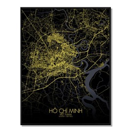 Ho chi minh carte ville city map nuit