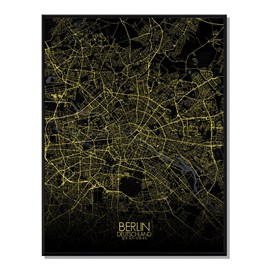 Berlin carte ville city map nuit