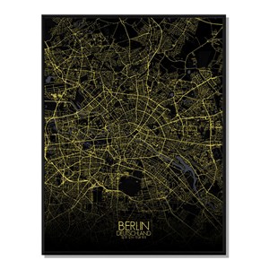 Berlin carte ville city map nuit