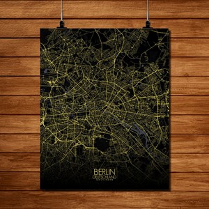 Berlin carte ville city map nuit