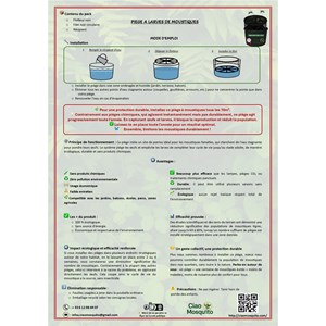 Piège larves moustique tigre 4 pièces