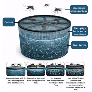 Piège à larves sans récipient 3 pièces