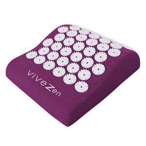 Coussin d'acupression nuque prune