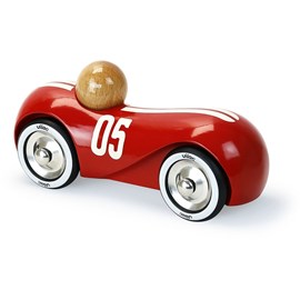 Voiture streamline vintage rouge