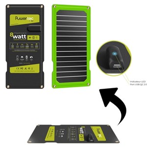 Panneau solaire powertec pt flap 8 watt