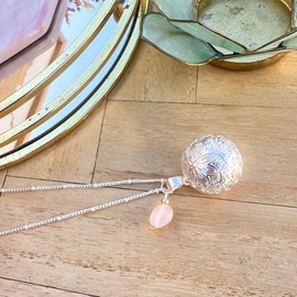 Bola de grossesse gravé argent quartz