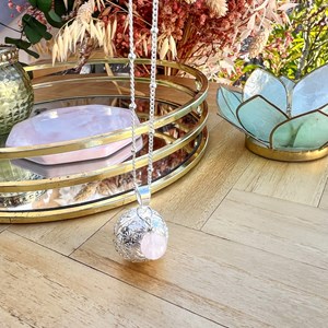 Bola de grossesse gravé argent quartz