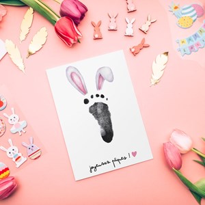 Coffret diy empreinte bébé cartes pâques