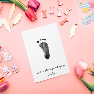 Diy empreinte bébé carte joyeuses pâques
