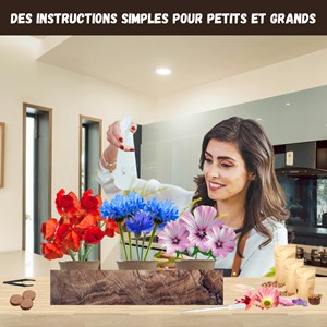 Nopalia® kit fleurs comestibles – graines bio coquelicot, mauve, bleuet