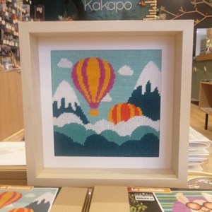 Kit canevas - montgolfières et sommets