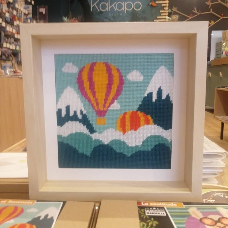Kit canevas - montgolfières et sommets