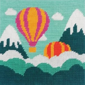 Kit canevas - montgolfières et sommets