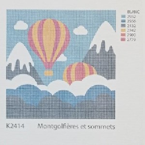 Kit canevas - montgolfières et sommets
