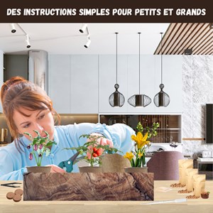 Nopalia® kit potager prêt à pousser – graines bio (tomate, courgette, aubergine)