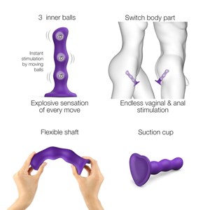 Dildo - geisha balls - violet - m Violet