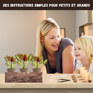 Nopalia® kit plantes carnivores – dionée attrape-mouche – kit complet