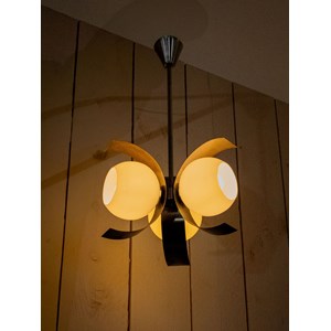 Suspension rétro arc de lune en opaline  n°239