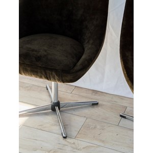 Paire de fauteuils de table en velours n°907