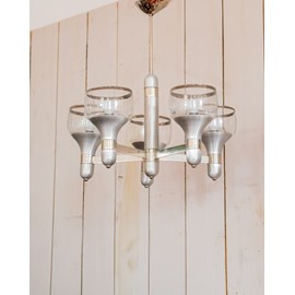 Suspension années 70 inox et chrome n°237