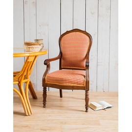 Fauteuil en bois et tissu n°747