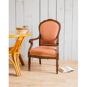 Fauteuil en bois et tissu n°747