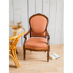 Fauteuil en bois et tissu n°747