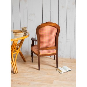 Fauteuil en bois et tissu n°747