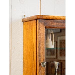 Étagère murale vitrée en bois n°746