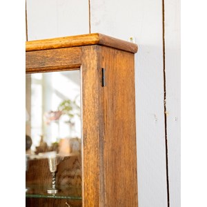 Étagère murale vitrée en bois n°746