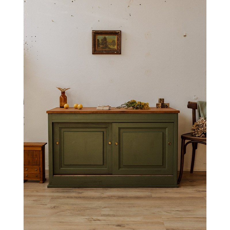 Buffet kaki avec portes coulissantes n°753